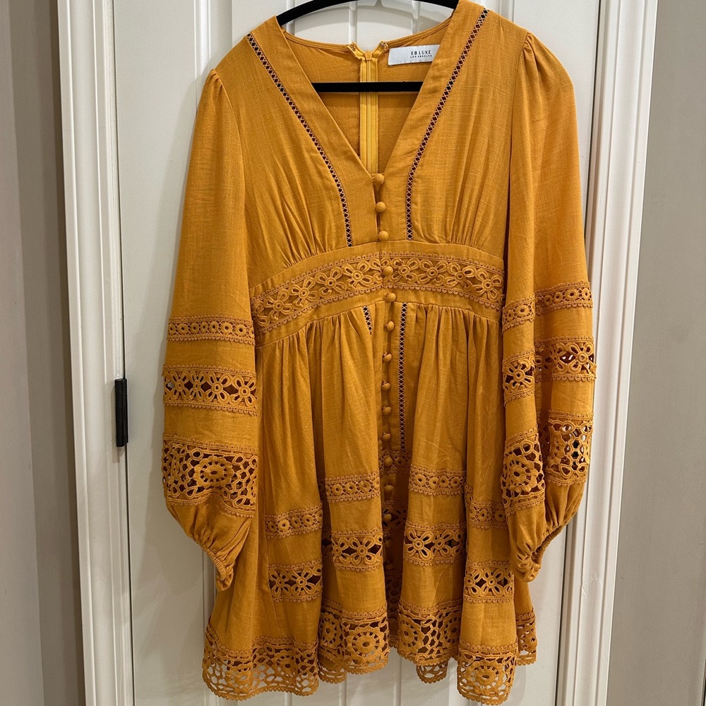 Luxe Mustard Yellow Dress